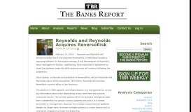 
							         Reynolds and Reynolds Acquires ReverseRisk - The Banks ...								  
							    