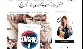 
							         Rezension Kristy Acevedo – Consider: Das Portal - live breath words								  
							    