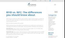 
							         RFID vs. NFC: The differences you should know about - Informs Inc.								  
							    