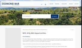 
							         RFP, RFQ, BID Opportunities | Diamond Bar, CA								  
							    