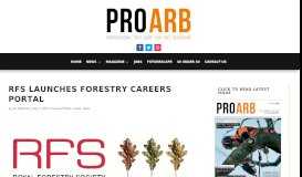 
							         RFS launches Forestry Careers Portal - Pro Arb Magazine								  
							    