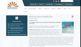 
							         RGH to hold Health Fair - Roosevelt County Chamber of Commerce, NM								  
							    