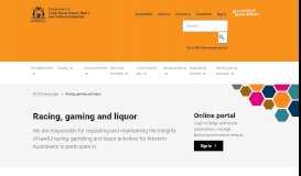 
							         RGL Portal - Department of Racing, Gaming and Liquor								  
							    