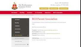 
							         RGS Parent Association - The Rockhampton Grammar School								  
							    