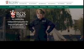 
							         RGS Worcester Senior School - Private Education Worcestershire								  
							    