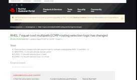 
							         RHEL 7 equal-cost multipath ECMP routing selection logic has changed								  
							    