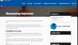 
							         Rheumatologists | CarolinaEast Health System								  
							    