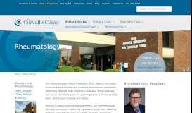 
							         Rheumatology - The Corvallis Clinic								  
							    