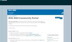 
							         RHG Wiki:Community Portal | RHG Wiki | FANDOM powered by Wikia								  
							    