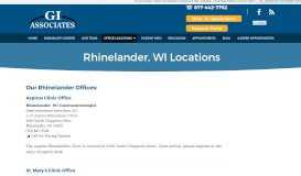 
							         Rhinelander, WI Locations - Gastroenterologist in ... - GI Associates								  
							    