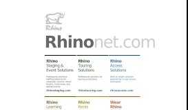 
							         Rhino Staging. Rhino Touring. Rhino Access. Rhino Learning. Rhino ...								  
							    