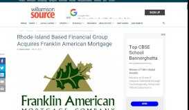 
							         Rhode-Island Based Financial Group Acquires Franklin American ...								  
							    