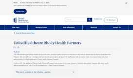 
							         Rhode Island - UnitedHealthcare Rhody Health Partners - Plan Detail								  
							    