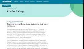 
							         Rhodes College | TOPdesk USA								  
							    