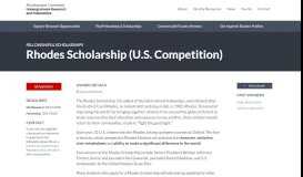 
							         Rhodes Scholarship | Undergraduate Research & Fellowships								  
							    