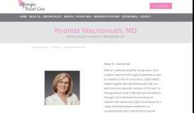 
							         Rhonda Wachsmuth, MD - Georgia Breast Care, Marietta Cancer ...								  
							    