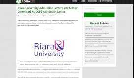
							         Riara University Admission Letters 2019- Download KUCCPS ...								  
							    