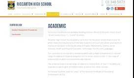 
							         Riccarton High School » Academic								  
							    