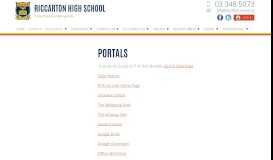
							         Riccarton High School » Portals								  
							    