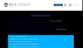 
							         Rice Alumni Portal FAQ | The Association of Rice Alumni (ARA ...								  
							    