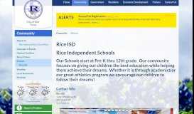 
							         Rice ISD - City of Rice								  
							    