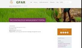 
							         Rice Knowledge Management Portal | GFAR								  
							    