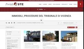 
							         Ricerca Immobili, Procedure del Tribunale di Vicenza - Portale Aste								  
							    