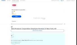 
							         Rich Products Corporation Employee Reviews - Indeed								  
							    