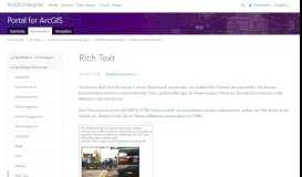 
							         Rich Text—Portal for ArcGIS | ArcGIS Enterprise								  
							    