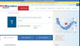 
							         Richard DeGroote MD | RWJBarnabas Health								  
							    