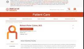 
							         Richard Peter Cohen, M.D. | Weill Cornell Medicine								  
							    