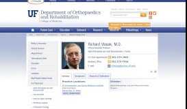 
							         Richard Vlasak, M.D. | Department of Orthopaedics and Rehabilitation ...								  
							    