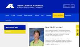 
							         Richardson, Sue / About Me - School District of Auburndale								  
							    