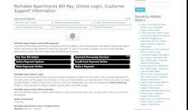 
							         Richdale Apartments Bill Pay, Online Login, Customer ...								  
							    