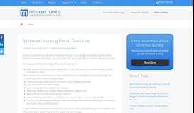 
							         Richmond Nursing Portal Goes Live - Richmond Nursing Agency Ltd								  
							    