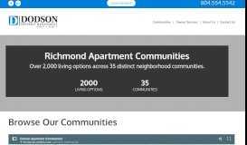 
							         Richmond Rental Communities | Dodson Property Management, CRMC								  
							    