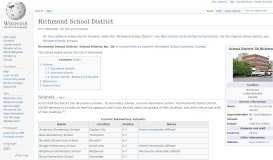 
							         Richmond School District - Wikipedia								  
							    