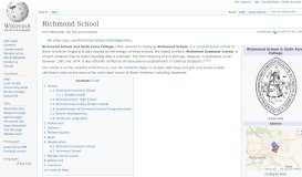 
							         Richmond School - Wikipedia								  
							    