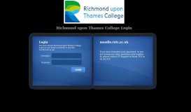 
							         Richmond upon Thames College Login - Loading Session Information								  
							    