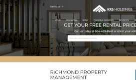 
							         Richmond VA Property Management Services | KRS Holdings | Services								  
							    