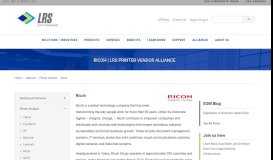 
							         Ricoh Alliance | LRS Printer Vendor Alliance Partner								  
							    