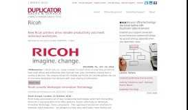 
							         Ricoh | Duplicator Sales								  
							    