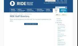 
							         RIDE Staff Directory - Rhode Island Department of Education								  
							    