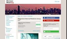 
							         Ridgeview Internal Medicine Group, LLP in Rochester, NY | NearSay								  
							    
