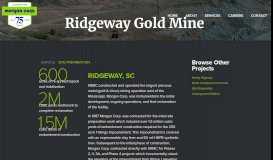 
							         Ridgeway Gold Mine — Morgan Corp.								  
							    