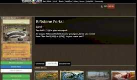 
							         Riftstone Portal (JUD MTG Card) - TappedOut								  
							    