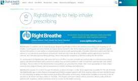 
							         RightBreathe to help inhaler prescribing - DigitalHealth.London								  
							    