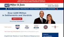 
							         Righttime Medical Care Medical Malpractice Lawsuits - Miller & Zois								  
							    