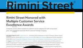 
							         Rimini Street Honored with Multiple Customer Service Excellence ...								  
							    