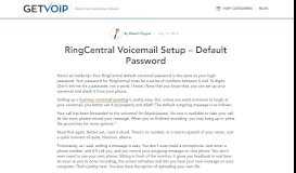 
							         RingCentral Voicemail Setup – Default Password | GetVoIP								  
							    